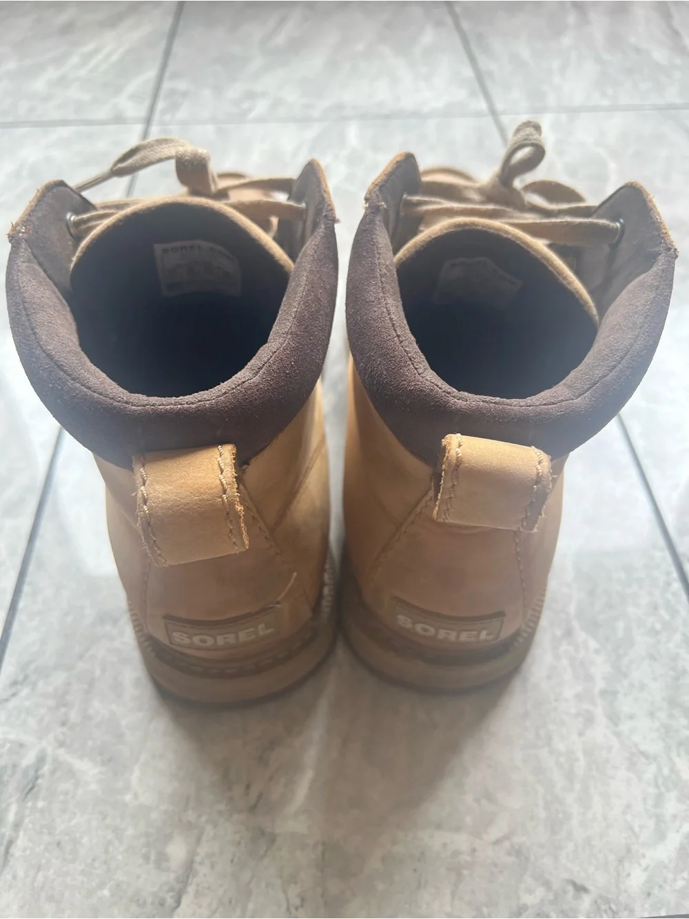 Sorel Madson Moc Toe Waterproof Boots Men's Size 11.5 Buff Brown NM2290-281 Work